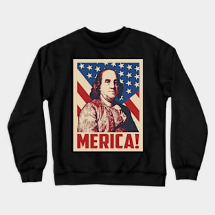 Benjamin Franklin Pop Art Style Crewneck Sweatshirt